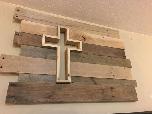 Handmade Wooden Cross Artwork