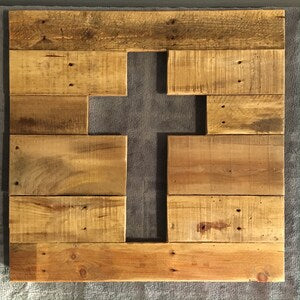 Handmade Artwork of CROSS from Reclaimed wood