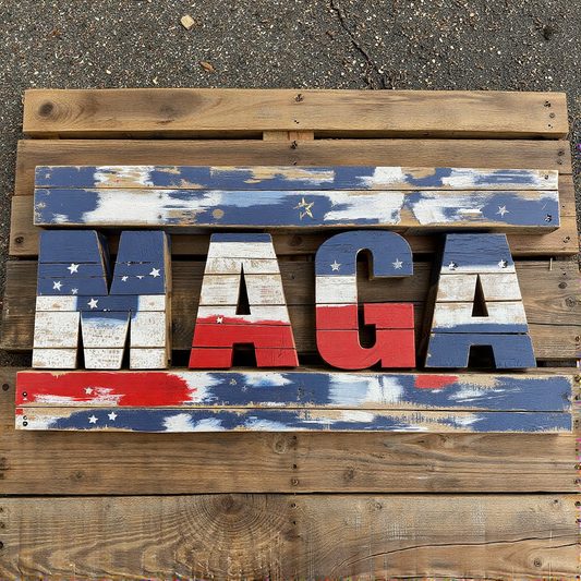 Handmade MAGA Sign and Artwork